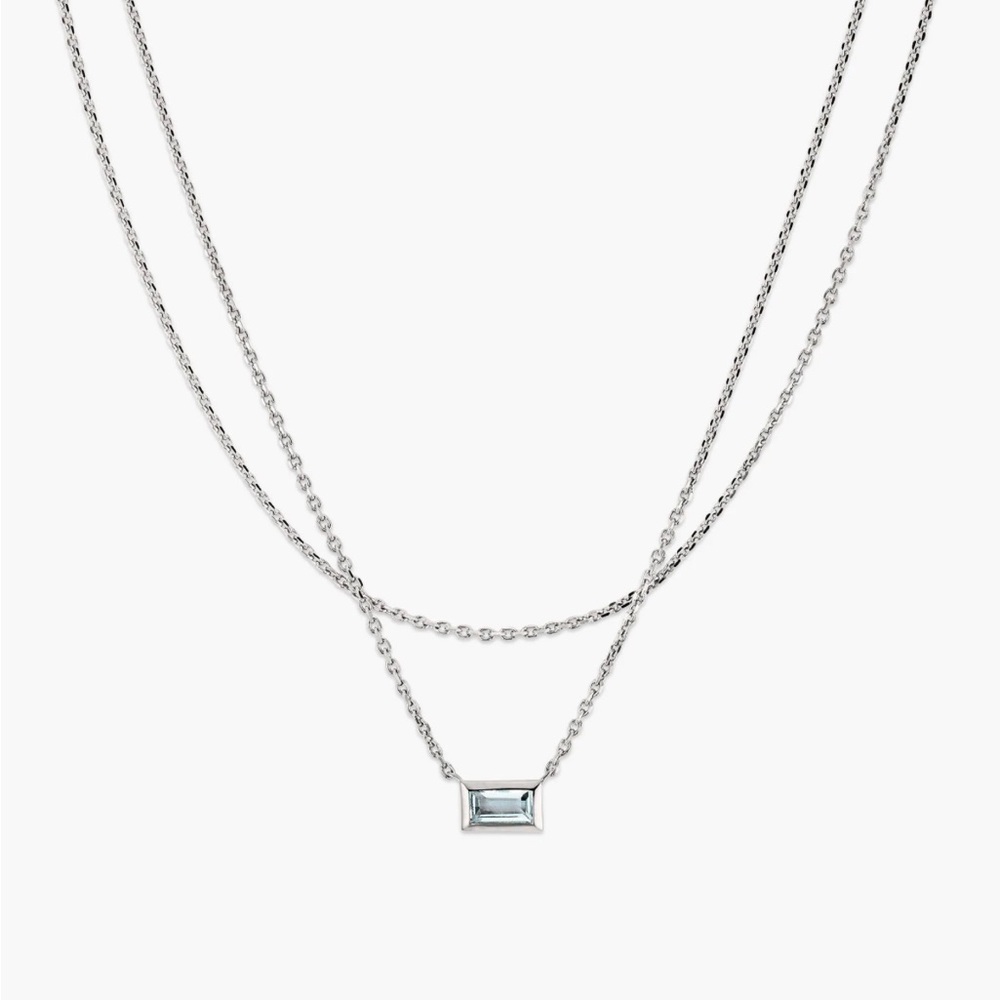 Mejuri Layered Baguette Necklace